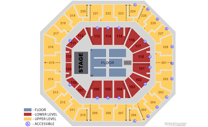 Colonial Life Arena Interactive Seating Chart