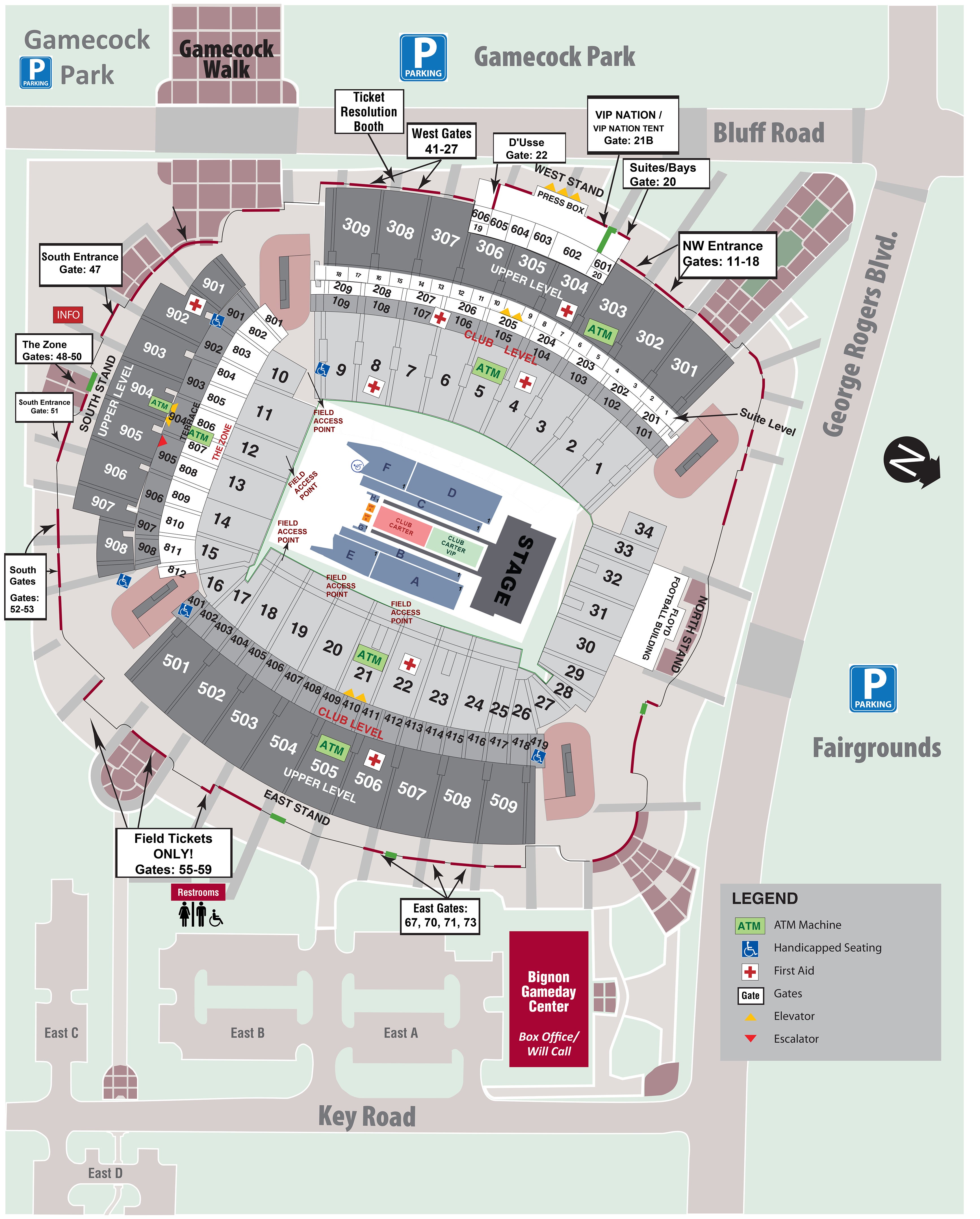 Seating Chart Colonial Life Arena Columbia Sc